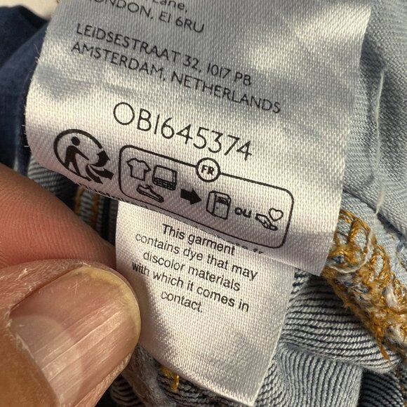 Pilcro Jeans Womens 27x26* Yaya Mid Rise Flare Cropped Blue Raw Hem Denim Tag 27 - Picture 7 of 16